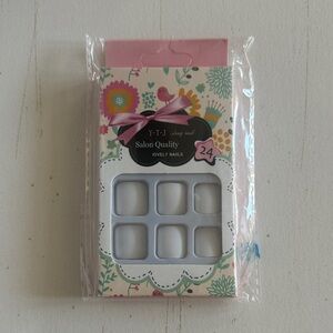 Outyua Salon Quality Press-On Toe Nails – Solid Square | 24 PCS | New